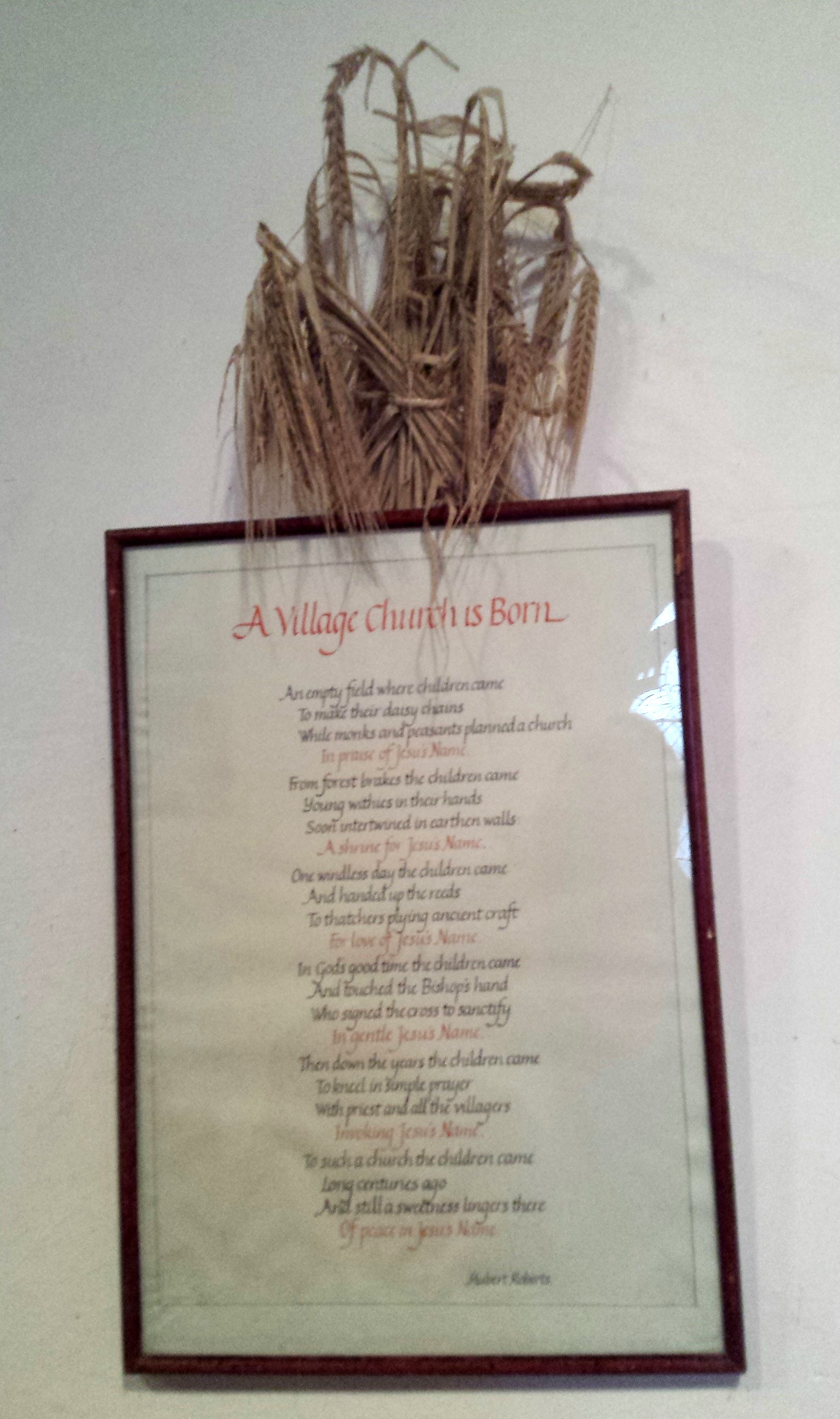 A Village Church is Born - poem in Binsted Church